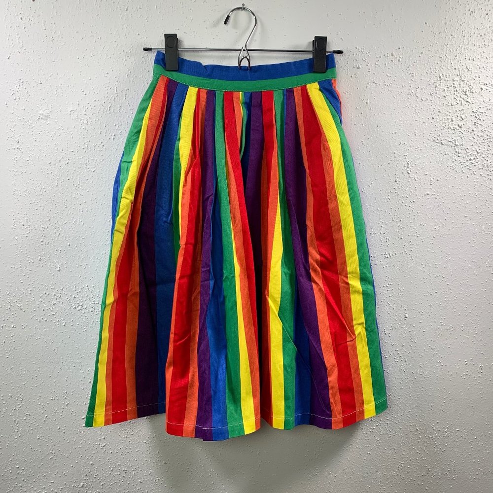 Brand new rainbow midi skirt